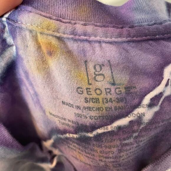 handmade tie dyed unisex tshirt purple blue geode S - Picture 7 of 7